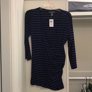 Black/blue Pea in the Pod maternity l/s shirt
